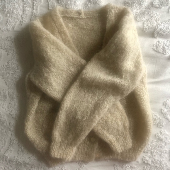 Boucle wool knit cardigan - Picture 5 of 5